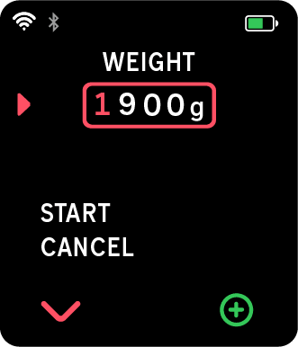 Set dough weight